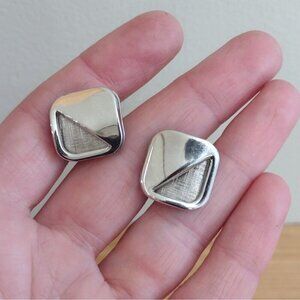Vintage Flex Let USA Silverstone Square Mens Cufflinks Cuff Links Brushed